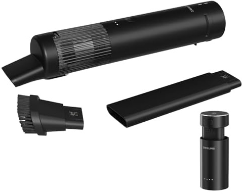 ZWILLING XTEND Kabelloser Staubsauger, Starterset mit Akku & Ladestation, Tischstaubsauger, Dual-Filter-System, 60 Watt, schwarz