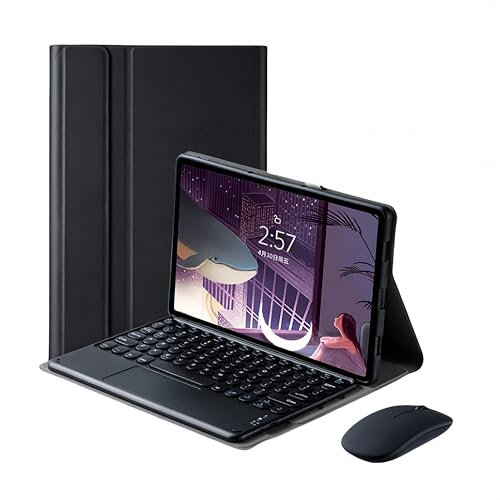 Tablet Keyboard Case for Honor Pad 8 12-Inch - 2022 (QWERTY Layout),Smart Cover Magnetic with Removable Wireless Bluetooth Keyboard With multi-function touchpad(Black)