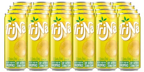Trina Limón, Refresco Bajo en Calorías, Bebida Sin Gas - Lata, Pack 24 x 33 cl