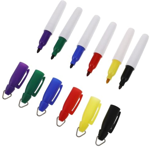 PAMINGONO Golfballstift mit Klaren Linien, Präzise Markierungen | Kunststoff, Smudge Resistente Schrift, für Golfball und Platz, Ausrichtungshilfe, mit 6 Stück