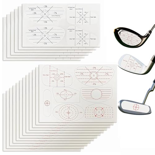 Lechengjia 108 Pcs Golf Impact Sticker, Golf Impact Tape | für Eisen, Holz-Putter, Golf schwungtrainer Trainieren Sie Ihr Golfschwung mit Genauigkeit und Distanz