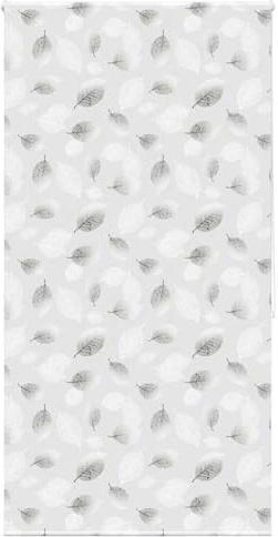 Duschrollo mit Montagezubehör, Schnelltrocknendes Rollo für Dusche und Badewanne, wasserdicht & Privatschutz, Aluminium PEVA 120x240 cm Blattmuster