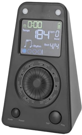 Digitales Metronom mit BT-Lautsprecher, SQ60 elektronisches Metronom | 10 integrierte Beat-Töne, Tap-Tempo-Funktion, klare Klangqualität, vielseitig für Geige und Schlagzeug