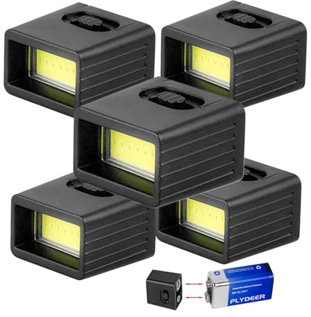 9 Volt LED Tragbare Taschenlampe, Hohe Helligkeit Mini LED Taschenlampe, Kompakte 9 Volt Taschenlampe, Hohe Lumen LEDs Taschenlampe für Camping, Wandern und Outdoor