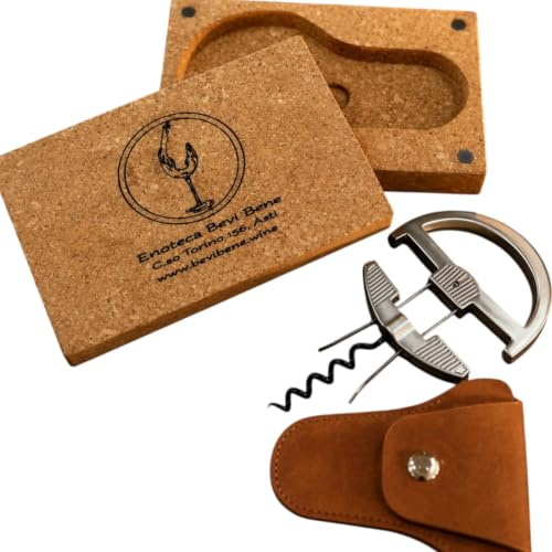 Cavatappi Lamellare Professionale 2 in 1 con Spirale e Lamelle - Incisione Laser Gratuita