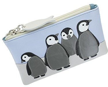 Mala Leather Ollie Collection Coin Purse with Keyring - RFID Protected 4150_3 Blue