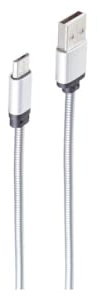 USB Lade-Sync Kabel USB A/micro, Steel Silber 1m