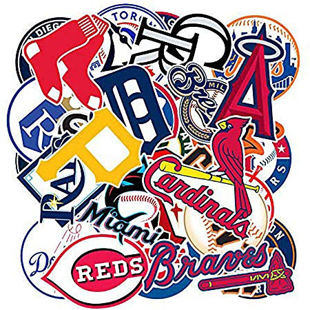 STORM GYRD 30pcs MLB Baseball Team Logo Laptop Vinyl Stickers car Sticker for Snowboard Motorcycle Bicycle Phone Computer DIY Keyboard Car Window Bump