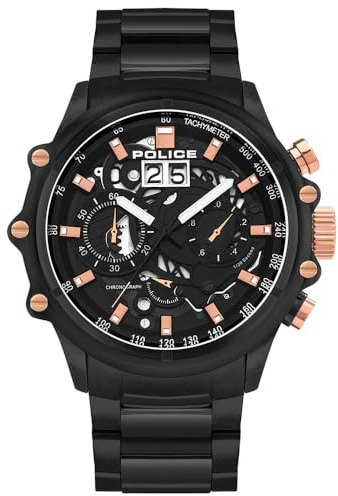 Police Black Luang Watch 16018JSB/02M