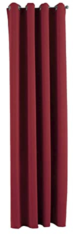 Gardinenbox Vorhang Blickdicht »Newyork« Bordeaux HxB 225x140 cm 1er-Pack Thermo-Gardine Verdunkelungsvorhang Blackout Ösen schalldämmend ÖKOTEX UV-Schutz Raffhalter, 201920600
