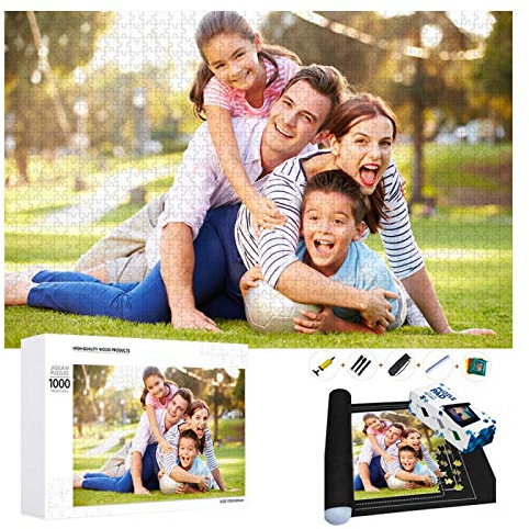 GJJHRA Foto Puzzle Personalisiert 1000 500 300 120 Teile für Erwachsene Jungen Mädchen Holzpuzzle,Puzzle mit eigenem Foto gestalten,ideal als persönliches Fotogeschenk