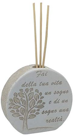 Regalami.Shop Diffusore per Ambienti in Resina 8,5x8 con Incisione Albero della Vita e Frase (Linea Alice)