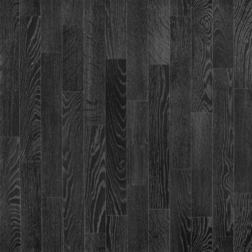 VINYL FLOORING UK Black Wood Effect Anti-Slip Vinyl Flooring Roll For LivingRoom, Hallways, Kitchen, 2.3mm Thick Vinyl Sheet Waterproof Lino Flooring-2m(6'7) X 1m(3'3)-2m²