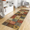 WTHYGB Teppich Läufer Flur Küche 40x60 cm, Vintage rutschfest Waschbar Küchenläufer Flurläufer, Lang Polyester Plaid Muster Beige Teppichläufer für Korridor, Schlafzimmer, Innen Wohnzimmer