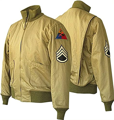 Blouson bomber vintage en coton léger pour homme de la Seconde Guerre mondiale Wardaddy Brad Pitt Fury Don Trucker