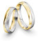 JC Trauringe Gold 585 Gold Paarpreis Poliert/Mattiert I Partnerringe Bicolor mit Gravur in edler Schatulle I 2 Hochzeitsringe Herrenring ohne & Damenring mit Zirkoniasteine I ICT83