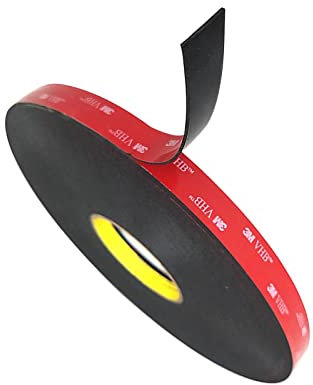LONSHI VHB 5952 Ruban Adhésif Double Face Extra Fort, Adhésif Puissant de Montage pour Intérieur Extérieur, Étanche, Résistance aux Hautes Températures(12.7mm * 4,7m)