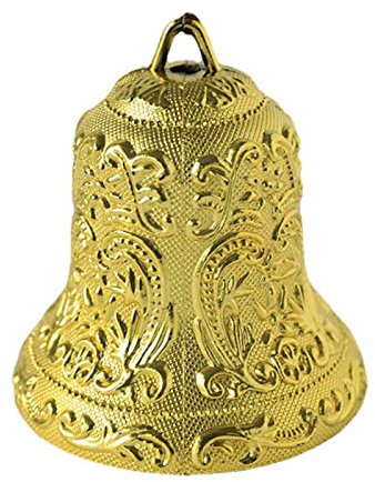 Roadoor Golden Weihnachtsfest Jingle Bell, Plastik Weihnachtsglocke Hanging Ornament mit hängenden Loch Weihnachtsbaum -Hängedekoration C Klingglöckchen