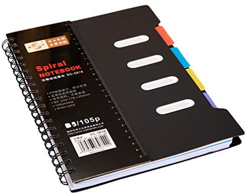 Toyvian Klassisches Spiral-notizbuch Mit Trennblättern Vielseitig Büro Schule Und Reisen Geeignet Notizen Tagebuch Und Skizzen Langlebige Plastikhülle Praktische Für Studenten Und Freunde Aufgaben