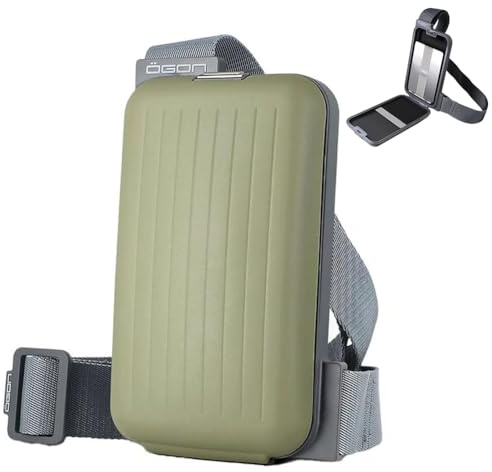Aluminium Crossbody Phone Bag with RFID Wallet. Model: Phone Bag | Quick access to your phone and documents. Compact crossbody bag with an RFID-blocking Aluminium wallet.