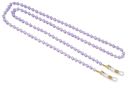 Brillenkette Brillenband Bunt Perlen Brillenband Face Lanyard Anti-Rutsch Damen Halskette Für Brillen Brillenketten Lila