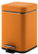 Gedy | Cesta de baño cuadrada de acero inoxidable, acabado naranja, capacidad 3 litros, dimensiones 16, 5 x 21,5 x 25 cm y peso 0,76 kg