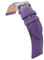 Diloy Bracelet en cuir pour montre classique – Cuir de vache lisse cousu, bombé, boucle en acier – Tailles 8mm, 10mm, 12mm, 14mm, 16mm, 18mm, 19mm, 20mm, 22mm, 24mm 302 Violette 18mm