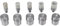 Hausdec 5 Sets Double Rivets Dies(5mm/6mm/8mm/10mm/12mm)