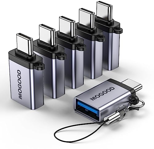 MOGOOD Adaptador USB C Macho a USB 3.0 Hembra, Adaptador USB a USB C OTG convertidor Compatible con MacBook Pro, Chromebook, Pixelbook, Microsoft Surface Go, Samsung Galaxy S20 S21 S22 Pixel