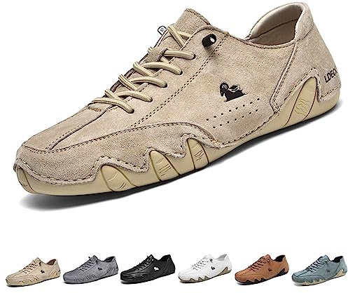 Chaussures basses italiennes faites à la main, chaussures à enfiler en cuir souple Beck Shoes for hommes, imperméables, antidérapantes, légères et respirantes, baskets décontractées for la randonnée e
