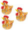 Garneck Pcs Realistic Chicken Figurine Hen Decoration Glass Statue for Desktop Bookshelf