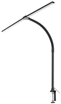 Lindby LED Klemmleuchte dimmbar, Lichtfarbe einstellbar, Schreibtischlampe klemmbar Büro, Gaming, Bürolampe flexibler Leuchtkopf, Gaminglampe, Klemmlampe