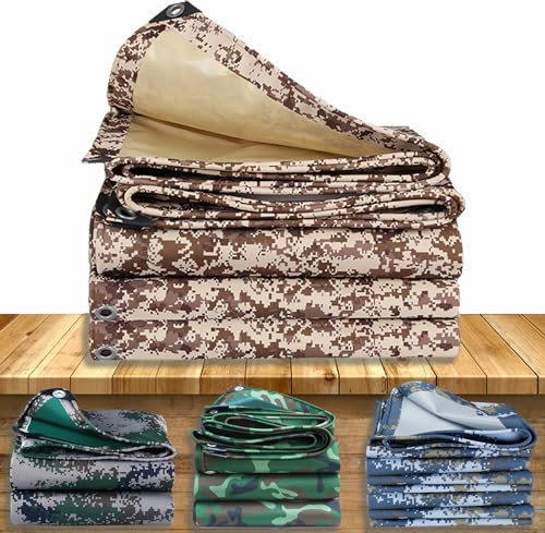 SDLLG bâche avec Oeillets bâche en Tissu de 0,4 mm Voile d'ombrage en bâche en Tissu Oxford bâche de Camouflage imperméable 4x18m 420g/㎡ bâche Tout Usage Peut être utilisée comme bâche de Tente