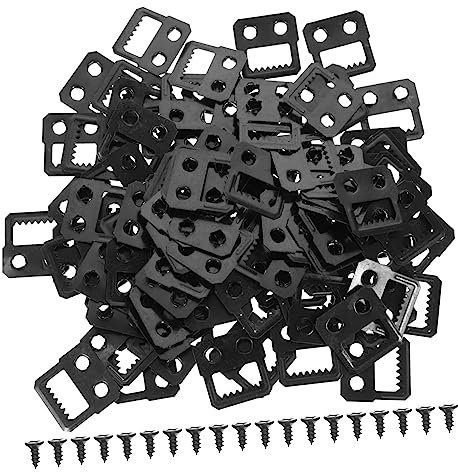 BESTonZON 100 Pezzi Gancio a Dente Di Staffe a Dente Di Ganci Per Quadri a Dente Di Anelli Pendenti Triangolari. Kit Per Appendere Al Muro Appendiabiti Ferro Da Stiro Cornice