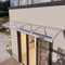 Vordach für Eingangstür,Vordach Haustür,Überdachung Haustür aus Aluminium und Polycarbonat,Schutz Gegen Regen Und Uv-Strahlen,Türvordach Pultbogenvordach mit Zubehör (100x300cm/39 x118)