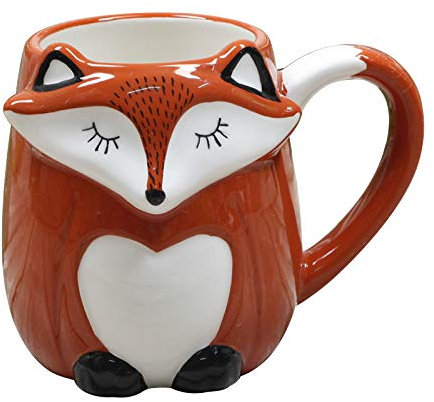 Tazza da caffè Tazza da caffè Creativa in Ceramica da 500 ml Animale Volpe 3D Grande capacità Colazione Latte Tazze e Tazze Tazze da caffè/Tazze da Cappuccino