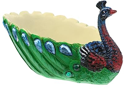 Gogogmee Pfauen Blumentopf Blumentopf Sukkulenten Topf Sukkulenten Pflanzgefäß Harz Blumentopf Gartenarbeit Blumentopf Desktop Ornament Pfauen Sukkulenten Vase Kunstharz Bastel