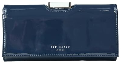 Ted Baker London Bitaas Geldbörse für Damen und Mädchen, groß, mit Bommel, aus Lackleder, Marineblau, marineblau, L, Klassisch
