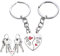 Hioip 2 Stück Schlüsselanhänger Schwester mit Gravur, Geschenk Schlüsselanhänger Herzanhänger, Big Sis und Little Sis Schlüsselbund, Silber Edelstahl Schlüsselbund, Keychain Gift für Frauen