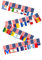 Wimpelkette mit 21 Ländern in Lateinamerika, spanisch sprechende Flagge, Banner, Banderas de Latino America für nationale hispanische Monatsfeier, Party-Dekoration, Sportveranstaltungen