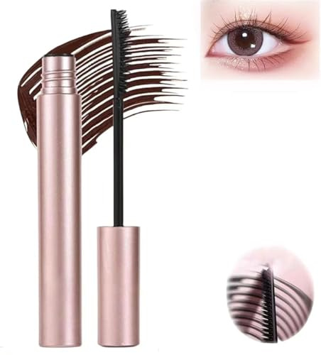 Onlymay Mascara Waterproof Mascara,Onlymay Eye Makeup,Onlymay Comb Mascara,Onlymay Tubing Mascara,3D Curling Eyelash Iron Mascara, Long-Lasting Waterproof, Lifting Volumizing (Brown, 6g)