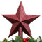 Christmas Concepts® 200mm (8) Glitter Tree Top Star Decoration – Christmas Tree Topper (Rioja Red)