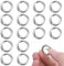 Tucnoeu 16 Stück Schlüsselringe Edelstahl Karabiner Rund O-Ring Karabiner Mini Karabiner 2cm Silber Schlüsselanhänger Ringe für DIY Taschenringe, Handwerk Machen, Taschenzubehör
