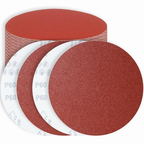 FEIHU 30 Stück Schleifpapier 200mm Klett Korn 60 für Tellerschleifer