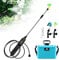 Spruzzatore a zaino alimentato a batteria, 10 l, spruzzatore elettrico con 4 ugelli per nebbia, manico ricaricabile USB, bacchetta retrattile, spruzzatore d'acqua portatile per prato, giardino