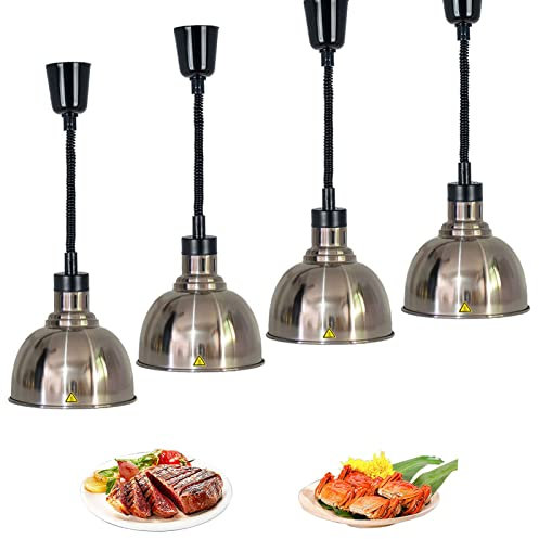 LVSEWOA Lebensmittel Wärmelampe, Buffet Heizlampe zum Warmhalten von Speisen, für Zuhause, Küche, Restaurant und Buffet Lampe zur Erhaltung, 60–180 cm einziehbar