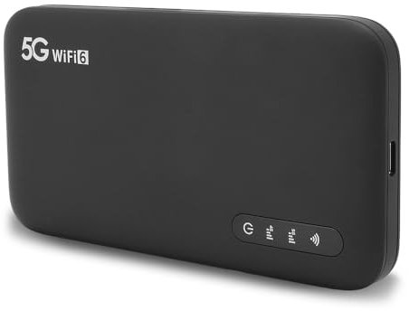 5G WiFi 6 Mobile Hotspot with SIM Card Slot - Portable Wireless Router for Home & Travel, 6100mAh Battery Supports 16 Devices, Ultra-Fast Dual-Band Connectivity