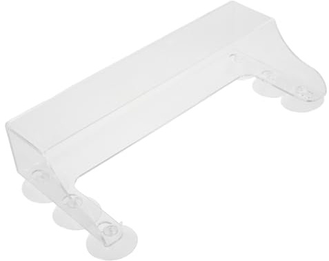 Toyvian Transparentes Acryl Getränkehalter Regal mit Saugnapf Aufbewahrung Einfach zu Montieren für Kühlschrank und Glatte Oberflächen Stilvolles Design ohne Bohren Platzsparend