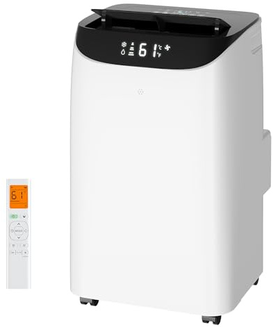 Inverter 16000 BTU Condizionatore portatile, unità AC portatile 3 in 1 si raffredda per ambienti 850 metri quadrati Ft, doppio tubo flessibile AC per camere da letto con deumidificatore