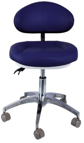 SFKLYU Zeichenstuhl, Verstellbarer, Hoher Werkstatthocker, 360° Drehbarer Bürostuhl, Rollhocker mit Rückenlehne für Atelier, Klassenzimmer, Labor, Theke und Praxis,A3